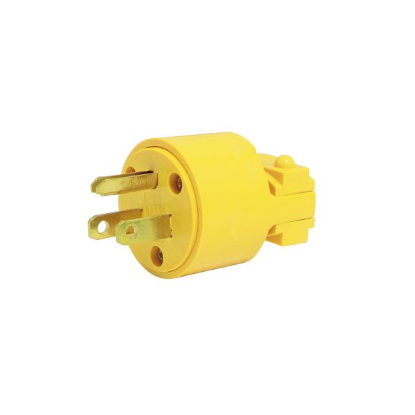136509 - Clavija blindada plástica aterrizada, color amarillo Surtek