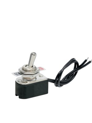 136555 - Apagador de palanca metal con cable de 14 cm 6 A, color blanco Surtek