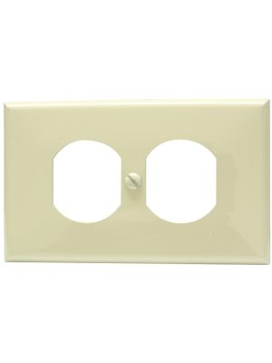 136600 - Placa doble plástica , línea estándar, color marfil Surtek