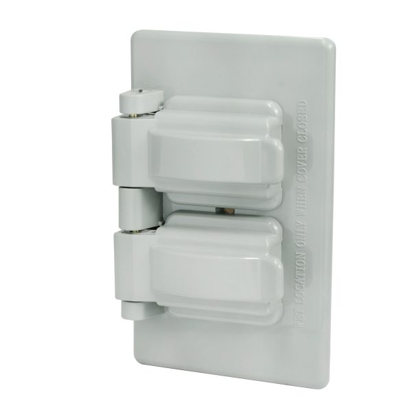 136612 - Placa doble plástica para intemperie, línea estándar, color gris Surtek