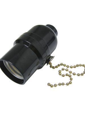 136656 - Potalámpara con cadena, color negro Surtek