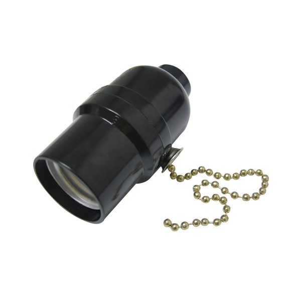 136656 - Potalámpara con cadena, color negro Surtek