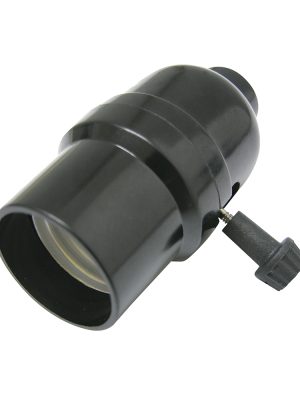 136657 - Portalámpara con apagador tipo llave, color negro Surtek