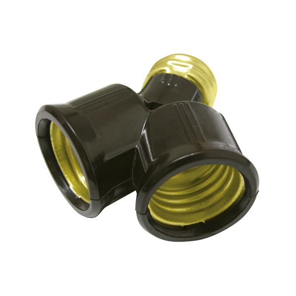 136658 - Portalámpara doble, color negro Surtek