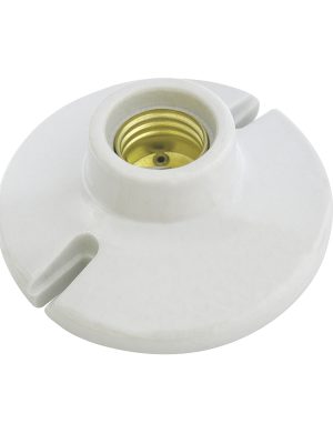 136663.jpg 136663 - Portalámpara redonda de porcelana para techo 3", color blanco Surtek