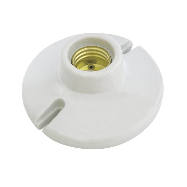 136664.jpg 136664 - Portalámpara redonda de porcelana para techo 4", color blanco Surtek