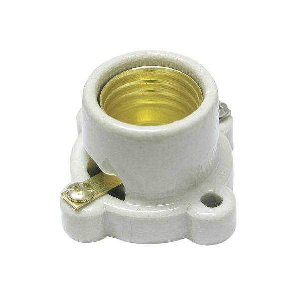 136670 - Portalámpara de base cuadrada 2", color blanco Surtek