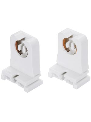 136674 - Portalámpara base G13 BIPIN, 2 piezas, color blanco Surtek