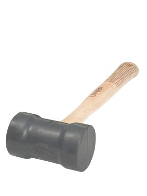 1368.jpg 1368 - Mazo con cabeza de hule negro con mango de madera de encino de 16", 22 oz Urrea