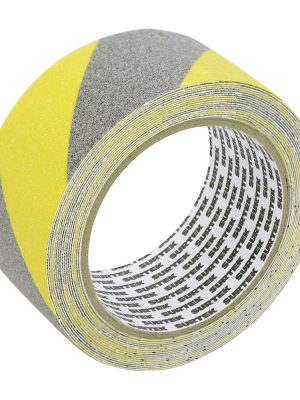 137369 - Cinta antiderrapante ancho 48 mm de 5 m, color amarillo/gris Surtek