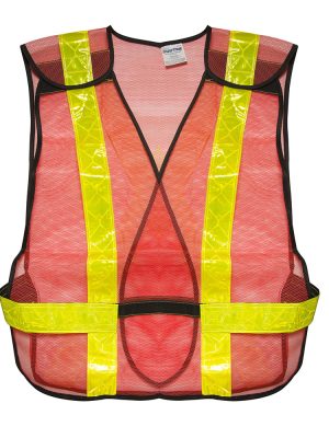 137375 - Chaleco de seguridad de malla de poliéster 5 puntos naranja unitalla Surtek