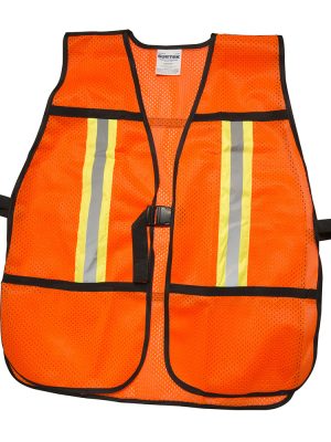 137376 - Chaleco de seguridad de malla de poliéster con correas ajustables naranja unitalla Surtek
