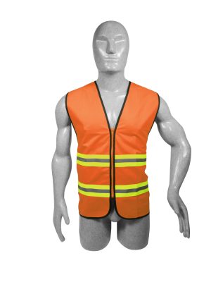 137498 - Chaleco de seguridad de alta visibilidad con cierre naranja unitalla Surtek