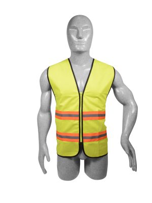 137499 - Chaleco de seguridad de alta visibilidad con cierre amarillo unitalla Surtek