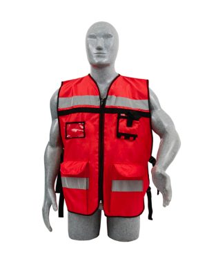 137593.jpg 137593 - Chaleco de seguridad tipo supervisor abierto con reflejante rojo unitalla Surtek