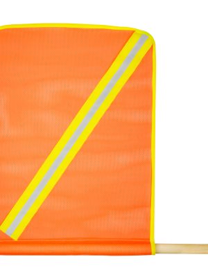 137606 - Banderín de malla plástica con reflejante y vástago de madera Surtek