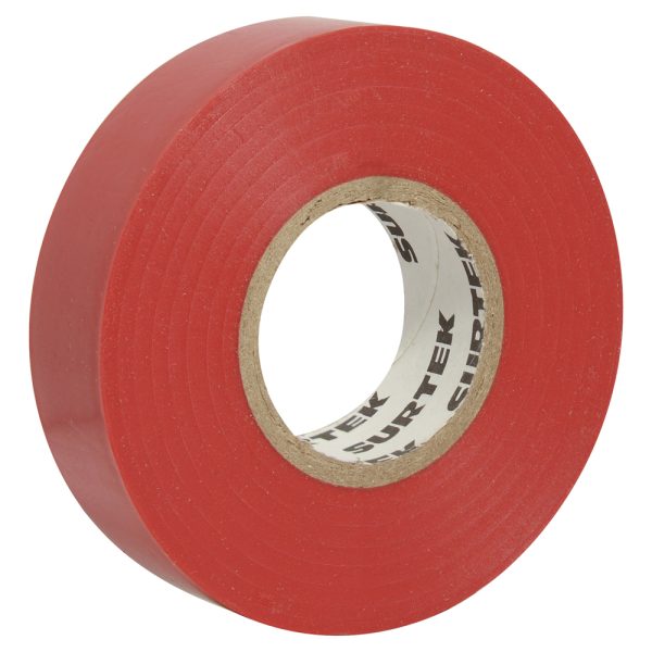 138009 - Cinta roja para aislar 19 mm x 9 m Surtek