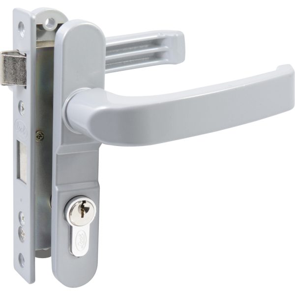 13CL - Cerradura Euro para puerta de aluminio función doble, gris, llave estándar Lock