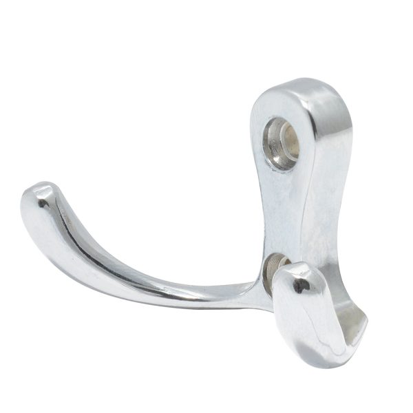 13PE - Gancho perchero doble, níquel satinado Lock