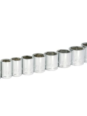 140435.jpg 140435 - Juego de dados cuadro de 3/8", 6 puntas, en pulgadas, 9 piezas Foy