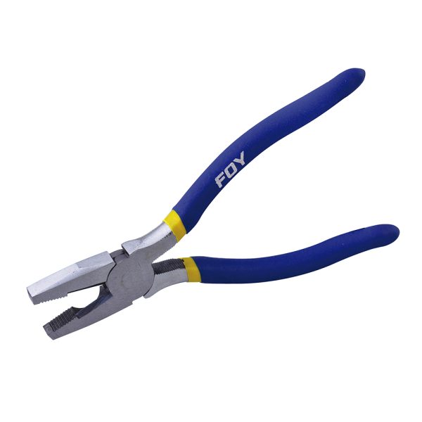 142032 - Pinza para electricista con mango con doble plastisol de 8" corte lateral Foy