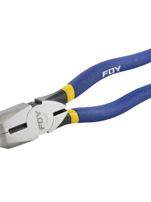 142042 - Pinza para electricista con mango con doble plastisol de 8", corte lateral Foy