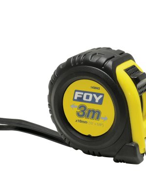 142062 - Flexómetro con carcasa anti-impacto 3 m x 1/2" Foy