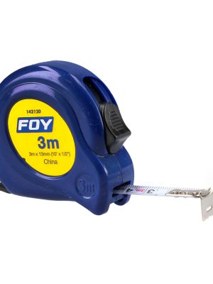 142120 - Flexómetro con carcasa de plástico azul 3 m x 1/2" Foy