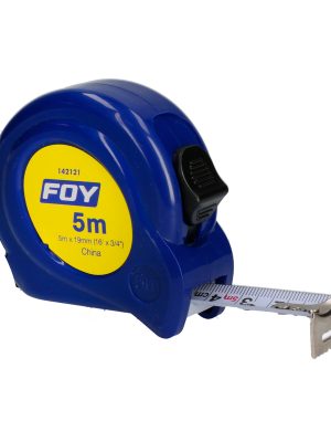 142121.jpg 142121 - Flexómetro con carcasa de plástico azul 5 m x 3/4" Foy