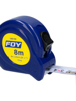 142122.jpg 142122 - Flexómetro con carcasa de plástico azul 8 m x 1" Foy