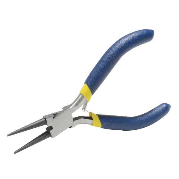 142224 - Mini pinza para electrónica con mango de vinil de 4-15/16", punta redonda Foy