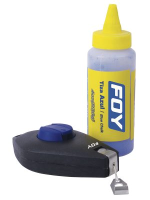 142611 - Juego de tiralíneas plástico 30 m, con tiza, 2 piezas Foy