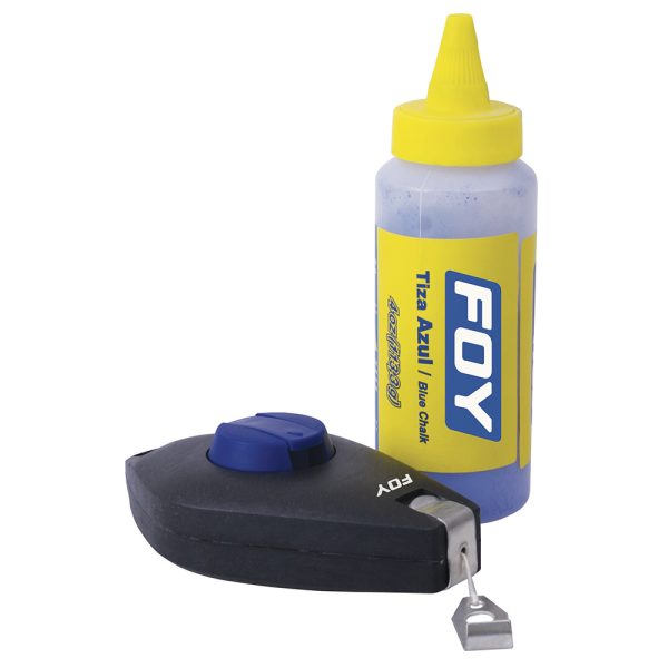 142611 - Juego de tiralíneas plástico 30 m, con tiza, 2 piezas Foy