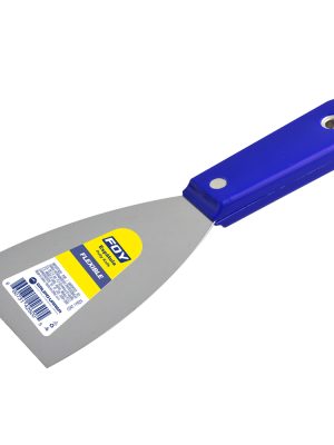 142622 - Espátula flexible de acero de alto carbón con mango plástico 4" Foy
