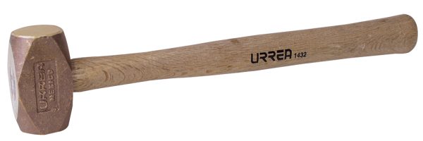 1432 - Marro de bronce con mango madera de encino de 18", 3.1 lb Urrea