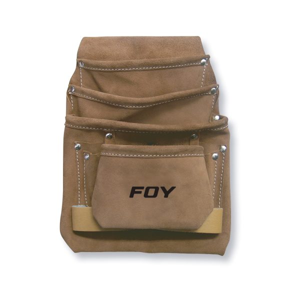 143212 - Portaherramientas de carnaza con cinturón, 4 bolsillos Foy