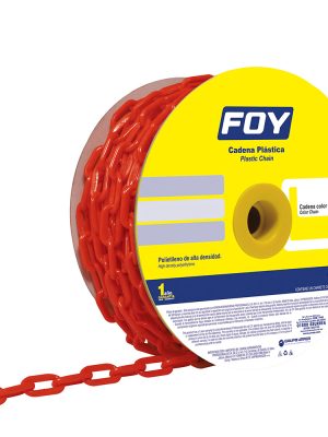 143419.jpg 143419 - Cadena plástica calibre 6 mm de 25 m, color rojo Foy