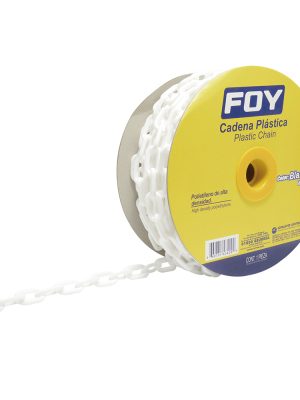 143420.jpg 143420 - Cadena plástica calibre 6 mm de 25 m, color blanco Foy