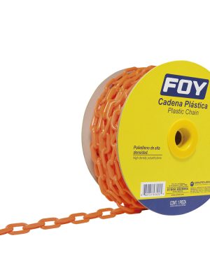 143426.jpg 143426 - Cadena plástica calibre 8 mm de 25 m, color naranja Foy