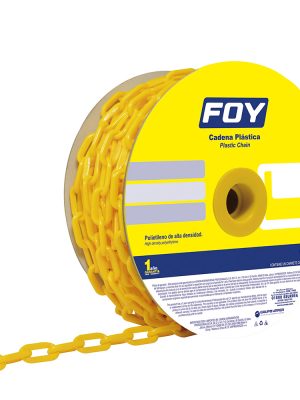 143435.jpg 143435 - Cadena plástica calibre 3 mm de 50 m, color amarillo Foy