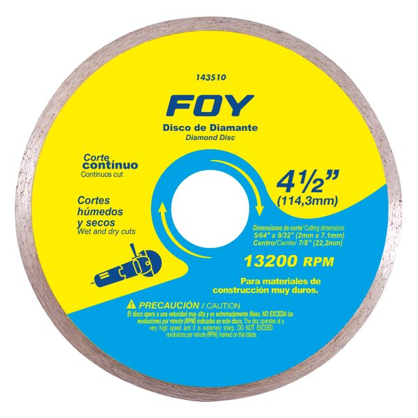 143510.jpg 143510 - Disco de diamante continuo, 4-1/2" Foy