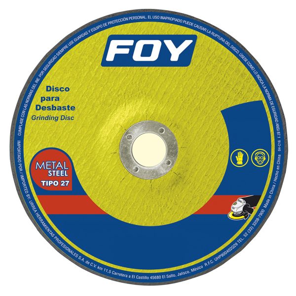 143525 - Disco abrasivo tipo 27 para metal 7" x 3 mm Foy