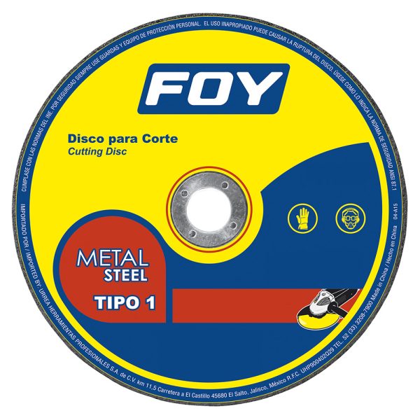 143526.jpg 143526 - Disco abrasivo tipo 1 para metal 9" x 3 mm Foy