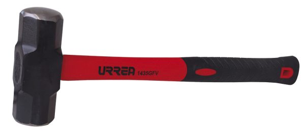 1435GFV.jpg 1435GFV - Marro octagonal cabeza maquinada con mango de fibra de vidrio de 15-1/4", 4 lb Urrea