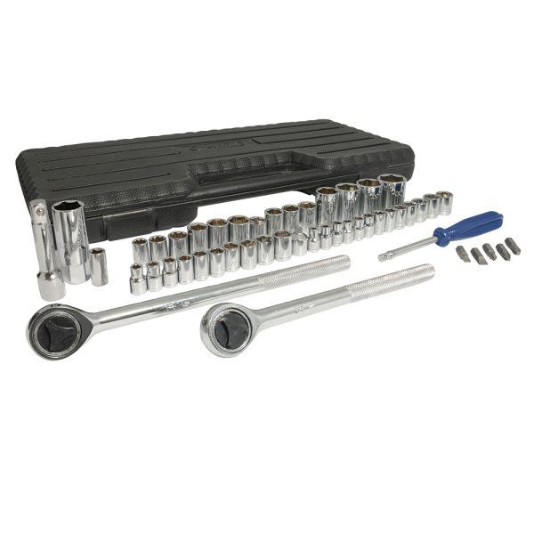 144005.jpg 144005 - Juego combinado de herramienta 51 piezas, con estuche plástico Foy