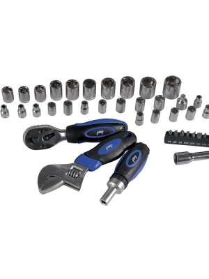 144035.jpg 144035 - Juego combinado de herramienta 45 piezas, con estuche plástico Foy