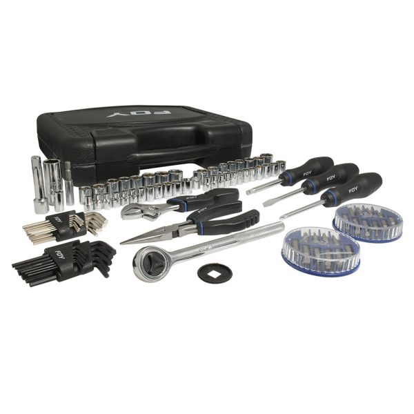 144040.jpg 144040 - Juego combinado de herramienta 94 piezas, con estuche plástico Foy