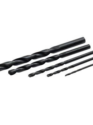 144129.jpg 144129 - Juego de brocas negras de acero de alta velocidad zanco recto, 5 piezas Foy