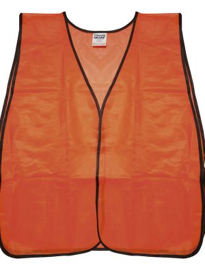 144172 - Chaleco de seguridad de malla de poliéster para uso de día naranja unitalla Foy