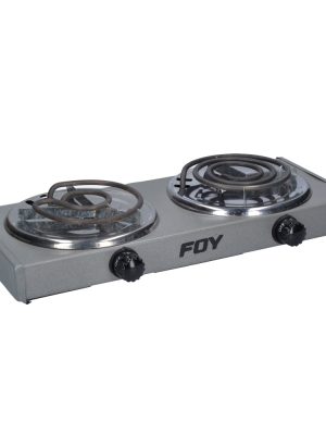 144711 - Parrilla eléctrica 2 quemadores de lámina con asa Foy